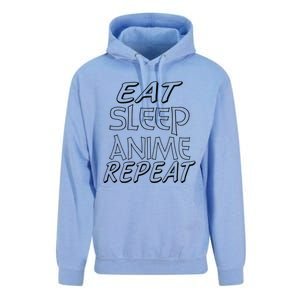 Anime Lover Funny Gift Eat Sleep Anime Repeat Unisex Surf Hoodie