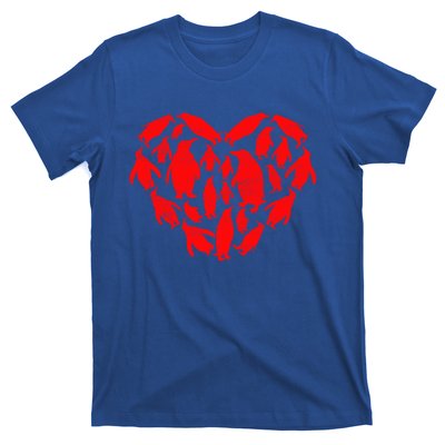 Animals Lover Funny Penguin Heart Valentine's Day Gift T-Shirt