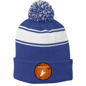 A & L Fightwear Halloween Stripe Pom Pom Beanie