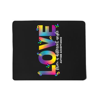 Autism Love From a Different Angle Acceptance Rainbow Mousepad