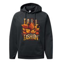 Autumn Leaves Fashion Performance Fleece Hoodie