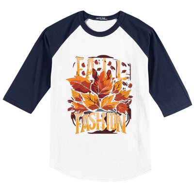 Autumn Leaves Fashion Baseball Sleeve Shirt