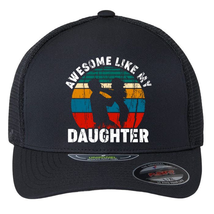 Awesome Like, Funny Father's Day T Flexfit Unipanel Trucker Cap