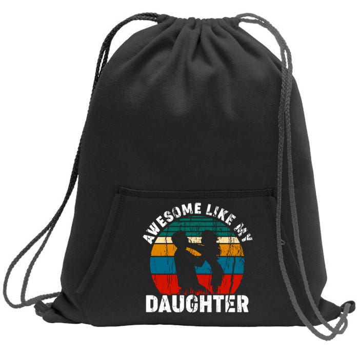 Awesome Like, Funny Father's Day T Sweatshirt Cinch Pack Bag