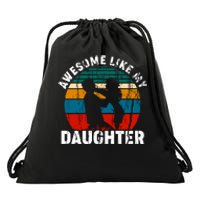 Awesome Like, Funny Father's Day T Drawstring Bag