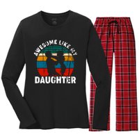 Awesome Like, Funny Father's Day T Women's Long Sleeve Flannel Pajama Set 