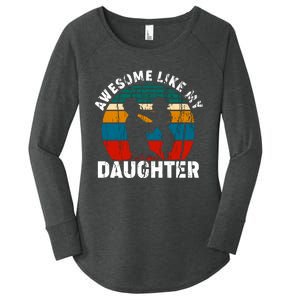 Awesome Like, Funny Father's Day T Women's Perfect Tri Tunic Long Sleeve Shirt