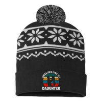 Awesome Like, Funny Father's Day T USA-Made Snowflake Beanie