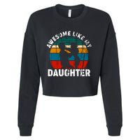 Awesome Like, Funny Father's Day T Cropped Pullover Crew