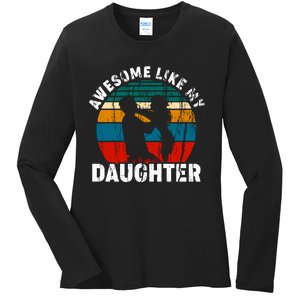 Awesome Like, Funny Father's Day T Ladies Long Sleeve Shirt