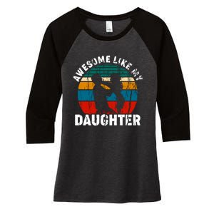 Awesome Like, Funny Father's Day T Women's Tri-Blend 3/4-Sleeve Raglan Shirt