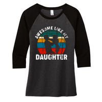 Awesome Like, Funny Father's Day T Women's Tri-Blend 3/4-Sleeve Raglan Shirt