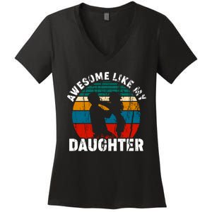 Awesome Like, Funny Father's Day T Women's V-Neck T-Shirt