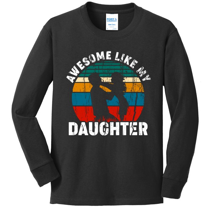 Awesome Like, Funny Father's Day T Kids Long Sleeve Shirt