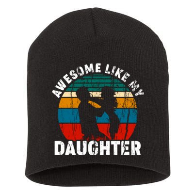 Awesome Like, Funny Father's Day T Short Acrylic Beanie