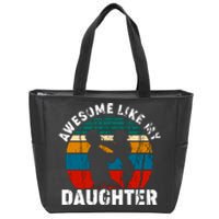 Awesome Like, Funny Father's Day T Zip Tote Bag