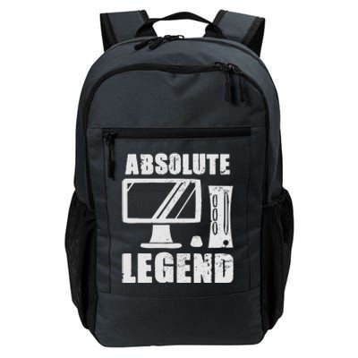 Absolute Legend Funny Video Game Player Quote PC Gaming Rig Daily Commute Backpack