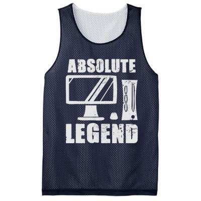 Absolute Legend Funny Video Game Player Quote PC Gaming Rig Mesh Reversible Basketball Jersey Tank