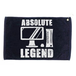 Absolute Legend Funny Video Game Player Quote PC Gaming Rig Grommeted Golf Towel