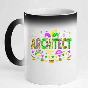 Architect Lover Funny Mardi Gras Carnival Party Great Gift 11oz Black Color Changing Mug