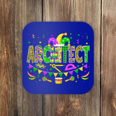 Architect Lover Funny Mardi Gras Carnival Party Great Gift Coaster