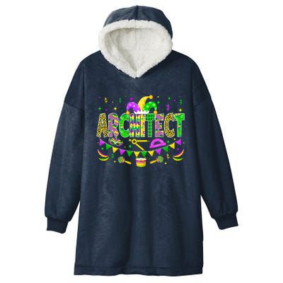 Architect Lover Funny Mardi Gras Carnival Party Great Gift Hooded Wearable Blanket