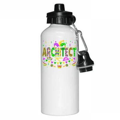 Architect Lover Funny Mardi Gras Carnival Party Great Gift Aluminum Water Bottle