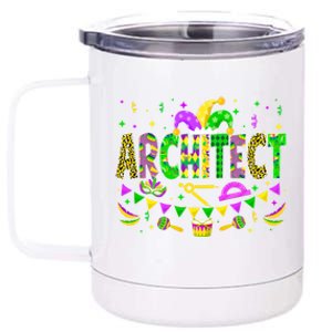 Architect Lover Funny Mardi Gras Carnival Party Great Gift 12 oz Stainless Steel Tumbler Cup