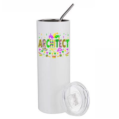 Architect Lover Funny Mardi Gras Carnival Party Great Gift Stainless Steel Tumbler