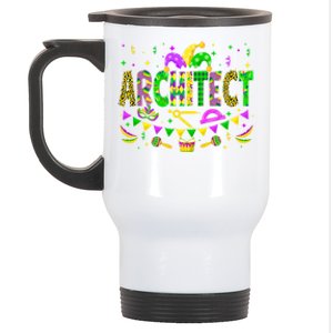 Architect Lover Funny Mardi Gras Carnival Party Great Gift Stainless Steel Travel Mug