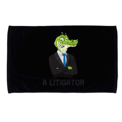 A Litigator Funny Lawyer Attorney Law School Graphic Gift Microfiber Hand Towel