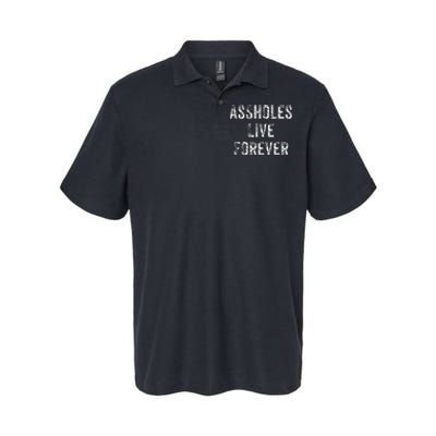 Assholes Live Forever Softstyle Adult Sport Polo