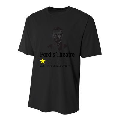 Abraham Lincoln Ford's Theatre Awful Would Not Recommend Youth Performance Sprint T-Shirt