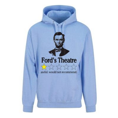 Abraham Lincoln Ford's Theatre Awful Would Not Recommend Unisex Surf Hoodie