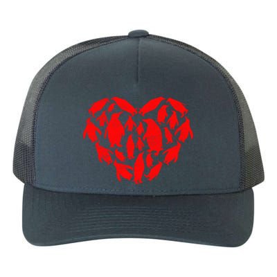 Animals Lover Funny Penguin Heart Valentine's Day Great Gift Yupoong Adult 5-Panel Trucker Hat