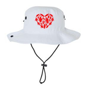 Animals Lover Funny Penguin Heart Valentine's Day Great Gift Legacy Cool Fit Booney Bucket Hat