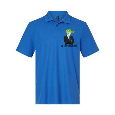 A Litigator Funny Lawyer Attorney Law School Graphic Gift Softstyle Adult Sport Polo