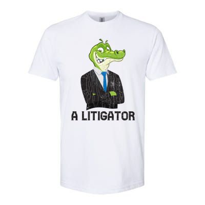 A Litigator Funny Lawyer Attorney Law School Graphic Gift Softstyle CVC T-Shirt