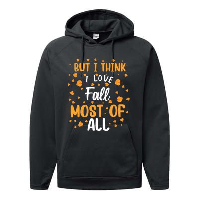 Autumn Love Fall Season Graphic Performance Fleece Hoodie