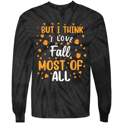 Autumn Love Fall Season Graphic Tie-Dye Long Sleeve Shirt