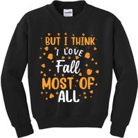 Autumn Love Fall Season Graphic Kids Sweatshirt