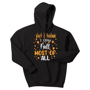 Autumn Love Fall Season Graphic Kids Hoodie