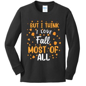 Autumn Love Fall Season Graphic Kids Long Sleeve Shirt