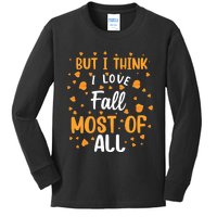 Autumn Love Fall Season Graphic Kids Long Sleeve Shirt