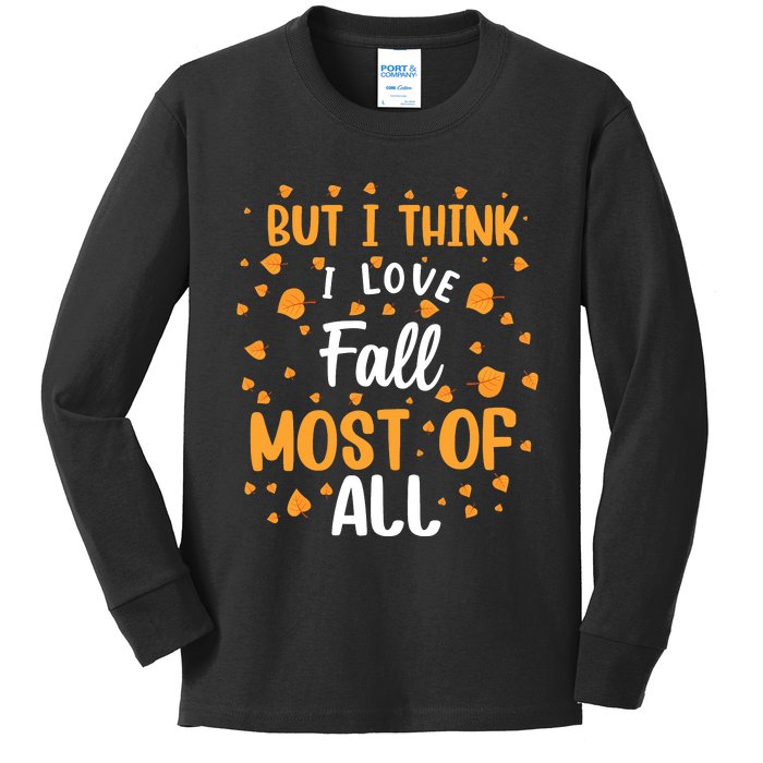 Autumn Love Fall Season Graphic Kids Long Sleeve Shirt