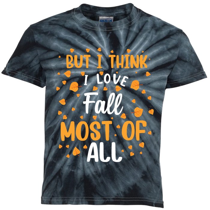 Autumn Love Fall Season Graphic Kids Tie-Dye T-Shirt