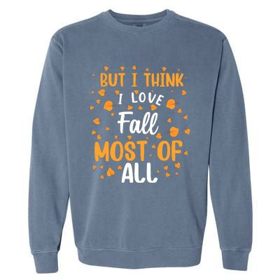 Autumn Love Fall Season Graphic Garment-Dyed Sweatshirt