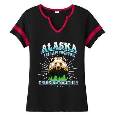 Alaska Last Frontier Family Group Trip Cruisin Together Cool Gift Ladies Halftime Notch Neck Tee