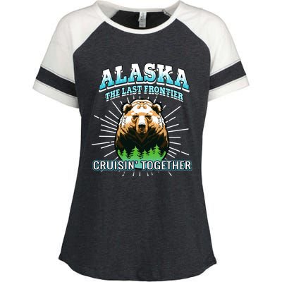 Alaska Last Frontier Family Group Trip Cruisin Together Cool Gift Enza Ladies Jersey Colorblock Tee