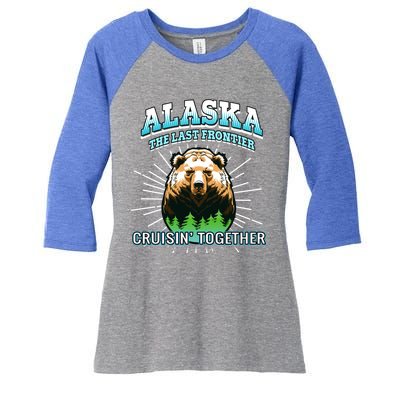 Alaska Last Frontier Family Group Trip Cruisin Together Cool Gift Women's Tri-Blend 3/4-Sleeve Raglan Shirt